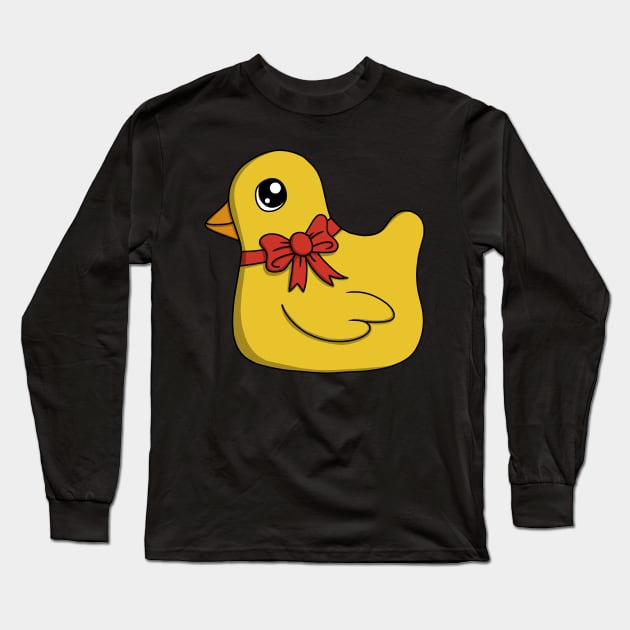 Baby Chicken With A Ribbon Long Sleeve T-Shirt by pako-valor